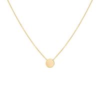 Collierkettchen CAÏ "925 Sterling Silber gelb vergoldet Plättchen Boho small", gelb, Halsketten, Damen, 45+5cm, Silber 925 (Sterlingsilber), L: 50 B: 10mm, glänzend, Collierkettchen, B:10mm (85740036-