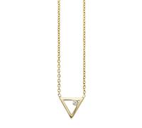 Collier 925 Sterling Silber gelb vergoldet Zirkonia Dreieck 41184291684446