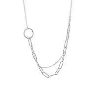 Collierkettchen CELESTA, silber (silbergrau), Halsketten, Damen, 41,0+2,5cm, Silber 925 (Sterlingsilber), L: 44 B: 1mm, glänzend, B:1mm (88704411-0) silbergrau