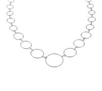 Collierkettchen CELESTA, weiß, Halsketten, Damen, 42+3cm, Silber 925 (Sterlingsilber), L: 45 B: 25mm, glitzernd, B:25mm (45657631-0) weiß