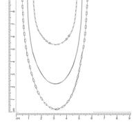 Collierkettchen CELESTA, weiß, Halsketten, Damen, 43cm, Silber 925 (Sterlingsilber), L: 38, glänzend (68932844-0) weiß