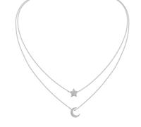 Celesta Collier 925 Silber rhodiniert Zirkonia 925/- Sterling 45cm Damen