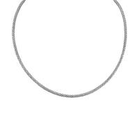 Collierkettchen CELESTA, weiß, Halsketten, Damen, 45cm, Silber 925 (Sterlingsilber), L: 42 B: 3mm, glänzend, B:3mm (63625462-0) weiß