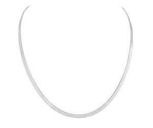 Collierkettchen CELESTA, weiß, Halsketten, Damen, 45cm, Silber 925 (Sterlingsilber), L: 42 B: 3mm, glänzend, B:3mm (88808446-0) weiß