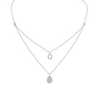Celesta Collier 925 Silber rhodiniert Zirkonia 925/- Sterling 50cm Damen