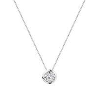 Collierkettchen CELESTA, weiß, Halsketten, Damen, 50cm, Silber 925 (Sterlingsilber), L: 50 B: 10,5mm, matt, B:10,5mm (74991505-0) weiß