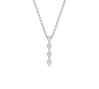 Collierkettchen ELLI DIAMONDS "Diamant Weiß Brillantschliff (0.06ct) 925 Sterling Silber", silber, Halsketten, Damen, 45, 0,06 mit Diamanten, Silber 925 (Sterlingsilber), L: 45 (65576227-0) silber