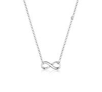 Elli PREMIUM Halskette Damen Infinity Anhänger Unendlichkeit Symbol Trend mit Diamant (0.02 ct.) in 925 Sterling Silber
