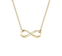 Collierkettchen ELLI DIAMONDS "Infinity Pure Diamant (0.03 ct.) 925 Silber", gold, Halsketten, Damen, 45, 0,03 mit Diamanten, Silber 925 (Sterlingsilber), L: 45 (57436021-0) gold