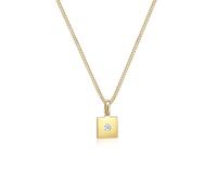 Collierkettchen ELLI DIAMONDS "Quadrat Diamant (0.015 ct) 585 Gelbgold" Gr. 45, gold, Halsketten, Damen, 45, 0,02 mit Diamanten, Gelbgold 585, L: 45, Collierkettchen (90901902-45)