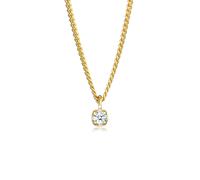 Collierkettchen ELLI DIAMONDS "Solitär Diamant (0.03 ct.) Elegant 375 Gelbgold", gold, Halsketten, Damen, 40, 0,03 mit Diamanten, Gelbgold 375, L: 40 (47127311-0) gold