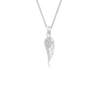 Collierkettchen ELLI "Flügel Anhänger 925 Silber, mit Kristallen von Swarovski", silber, Halsketten, Damen, 45,mit Steinen, Silber 925 (Sterlingsilber), L: 45 (892721-0) silber