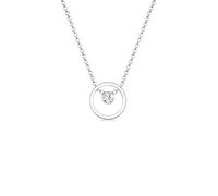 Collierkettchen ELLI "Kreis 925 Sterling Silber, mit Kristallen von Swarovski", silber, Halsketten, Damen, 45,mit Steinen, Silber 925 (Sterlingsilber), L: 45 (649285-0) silber