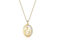 Collierkettchen ELLI "Mutter Kind mit Kristallen von Swarovski 925 Sterling Silber" Gr. 45, gold, Halsketten, Damen, 45,mit Steinen, Silber 925 (Sterlingsilber), L: 45 (56123854-45) gold