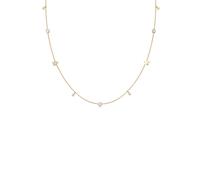 Collierkettchen ELLI "Solitär Sterne 925 Silber, mit Kristallen von Swarovski", gold, Halsketten, Damen, 45,mit Steinen, Silber 925 (Sterlingsilber), L: 45, Collierkettchen (34217957-0)