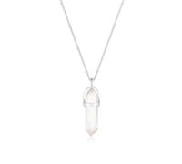 Collierkettchen ELLI "Stein Quarz Weiß 925 Sterling Silber" Gr. 60, silber, Halsketten, Damen, 60,mit Steinen, Silber 925 (Sterlingsilber), L: 60 (93841008-60) silber