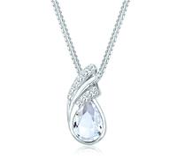 Collierkettchen ELLI "Tropfen Drop Kristalle 925 Silber", weiß, Halsketten, Damen, 45,mit Steinen, Silber 925 (Sterlingsilber), L: 45 (272029-0) weiß