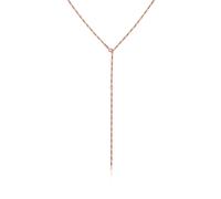 Collierkettchen ELLI "Y-Kette Figaro Basic Trend Verstellbar 925 Silber", rosa (rosegold), Halsketten, Damen, 40, ohne Stein, Silber 925 (Sterlingsilber), L: 40, Collierkettchen (48099564-0)