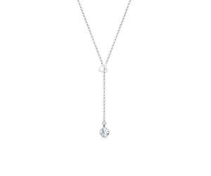 Collierkettchen ELLI "Y-Kette Herz mit Kristallen von Swarovski 925 Sterling Silber", silber, Halsketten, Damen, 40,mit Steinen, Silber 925 (Sterlingsilber), L: 40 (041412-0) silber