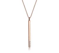 Collierkettchen ELLI "Y-Kette Weiß 925 Sterling Silber, mit Kristallen von Swarovski", rosa (rosegold), Halsketten, Damen, 45,mit Steinen, Silber 925 (Sterlingsilber), L: 45 (421842-0) rosegold