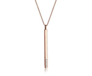 Collierkettchen ELLI "Y-Kette Weiß 925 Sterling Silber, mit Kristallen von Swarovski", rosegold, Halsketten, Damen, 45,mit Steinen, Silber 925 (Sterlingsilber), L: 45 (421842-0) rosegold