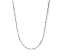 Engelsrufer schlichte Damen Erbshalskette aus Sterling Silber in silber - diamantiert - Karabinerverschluss - Länge: 50cm