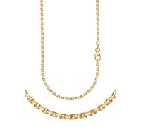 Collierkettchen FIRETTI "Schmuck Geschenk Gold 333 und 585 Armband Kette Ankerkette diamantiert" Gr. 21, gold (gelbgoldfarben), Halsketten, Damen, 21, Gelbgold 333, B: 3mm, Made in Germany, B:3mm (273