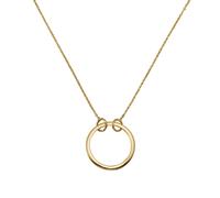 Collierkettchen "Gold 375 45/42cm lang Kreis Motiv", gelb, FASCINATION BY ELLEN K., Halsketten, Damen, 42cm, Gold, L: 42 B: 14mm, glänzend, B:14mm (17866358-0) gelb