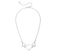 Collierkettchen STEUER "49cm Formen Geometrie Struktur", weiß, Halsketten, Herren, 49cm, Metall, L: 49 B: 21mm, glitzernd, Collierkettchen, B:21mm (82594948-0)