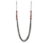 Collierkettchen STEUER "Brillenkette", schwarz, Halsketten, Damen, 76cm, Metall, L: 76 (42637419-0) schwarz