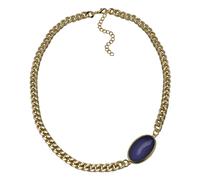 Collierkettchen STEUER "goldfarben mit Achatscheibe lila", lila, Halsketten, Damen, 60cm, Metall, L: 60, glänzend (27918642-0) lila