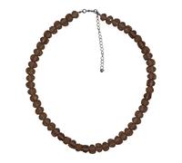 Collierkettchen STEUER "Halskette aus Glas, cognacfarben", braun, Halsketten, Damen, 47+9cm, Metall, L: 56 B: 10mm, B:10mm (99437838-0) braun
