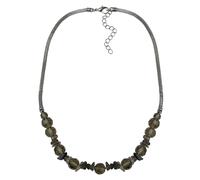 Collierkettchen STEUER "Meshkette silberfarben Rauchquarz", braun, Halsketten, Damen, 58cm, Metall, L: 58, glänzend (50333950-0) braun