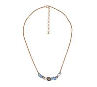 Collierkettchen STEUER "Metall Glänzend Glasstein", gelb, Halsketten, Damen, 57,0cm, Metall, L: 57 B: 2mm, glänzend, B:2mm (97766221-0) gelb