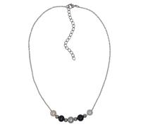Collierkettchen STEUER "Metall glanz Süßwasserzuchtperle weiß blau", silber, Halsketten, Damen, 48,5cm, Metall, glänzend (73160006-0) silber
