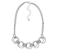 Collierkettchen STEUER "Metall Matt Glanz", silber, Halsketten, Damen, 50cm, Metall, L: 50 B: 24mm, glänzend, matt, B:24mm (44810608-0) silber