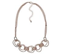 Collierkettchen STEUER "Metall Matt Glanz vergoldet rot", rot, Halsketten, Damen, 50cm, Metall, L: 50cm B: 24.0mm, matt, glänzend, B:24.0mm (18476725-0) rot