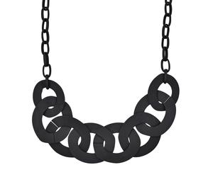 Collierkettchen STEUER "Metallcollier schwarz matt", schwarz, Halsketten, Damen, 50cm, Metall, L: 50 B: 118mm, matt, B:118mm (17105810-0) schwarz