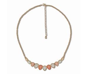 Collierkettchen STEUER "Schlichtes Collier mit Tropfensteinen", gelb, Halsketten, Damen, 53cm, Metall, L: 53 B: 3mm, glänzend, B:3mm (67821815-0) gelb