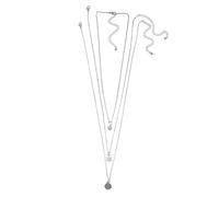 Collierkettchen STEUER "Set Metall", weiß, Halsketten, Damen, 58cm, Metall, L: 58 B: 1mm, Collierkettchen, B:1mm (88195741-0)