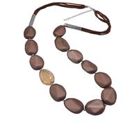 Collierkettchen STEUER "Velour Glasstein braun", braun, Halsketten, Damen, 97cm, Metall, L: 97 B: 10mm, B:10mm (88243900-0) braun