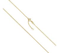 Collierkettchen VIVANCE "333 Gold Ankerkette 4-kantig", gelb, Halsketten, Damen, 50cm, Gold, L: 50 B: 1mm, glänzend, Goldkette Collier Ketten ohne Anhänger, B:1mm (51646145-0) gelb