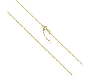 Collierkettchen VIVANCE "333 Gold Ankerkette 4-kantig", gelb, Halsketten, Damen, 50cm, Gold, L: 50 B: 1mm, glänzend, Goldkette Collier Ketten ohne Anhänger, B:1mm (51646145-0) gelb