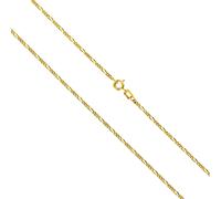 Collierkettchen VIVANCE "333 Gold Figarokette", gelb, Halsketten, Damen, 45cm, Gold, L: 45 B: 1,2mm, glänzend, Panzerkette, B:1,2mm (97557063-0) gelb