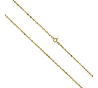 Collierkettchen VIVANCE "333 Gold Singapurkette", gelb, Halsketten, Damen, 50cm, Gold, L: 50 B: 1,2mm, glänzend, Goldkette Collier Ketten ohne Anhänger, B:1,2mm (83049738-0) gelb