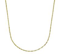 Collierkettchen VIVANCE "585 Gold Singapurkette 45cm", gelb, Halsketten, Damen, 45cm, Gold, L: 45 B: 1mm, glänzend, Goldkette Ketten ohne Anhänger, B:1mm (37234346-0) gelb