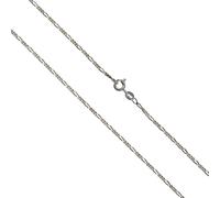 Collierkettchen VIVANCE "925/- Sterling Silber Figarokette", weiß, Halsketten, Damen, 42cm, Silber 925 (Sterlingsilber), L: 42 B: 2mm, glänzend, B:2mm (50522403-0) weiß