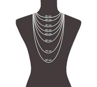 Collierkettchen VIVANCE "925/- Sterling Silber Panzerkette diamantiert 80 cm", weiß, Halsketten, Damen, 80cm, Silber 925 (Sterlingsilber), L: 80, glänzend (91976439-0) weiß