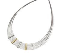 Collierkettchen VIVANCE "925/- Sterling Silber rhodiniert + Stahl", bunt (mehrfarbig), Halsketten, Damen, 45+3cm, Silber 925 (Sterlingsilber), L: 48 B: 22mm, glänzend, B:22mm (74192542-0) mehrfarbig