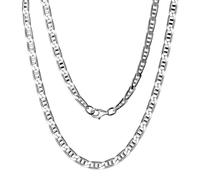 Collierkettchen VIVANCE "925/- Sterling Silber weiß Doppel-Stegpanzerkette 60 cm", weiß, Halsketten, Damen, 60cm, Silber 925 (Sterlingsilber), L: 60 B: 5,5mm, glänzend, B:5,5mm (14063909-0) weiß